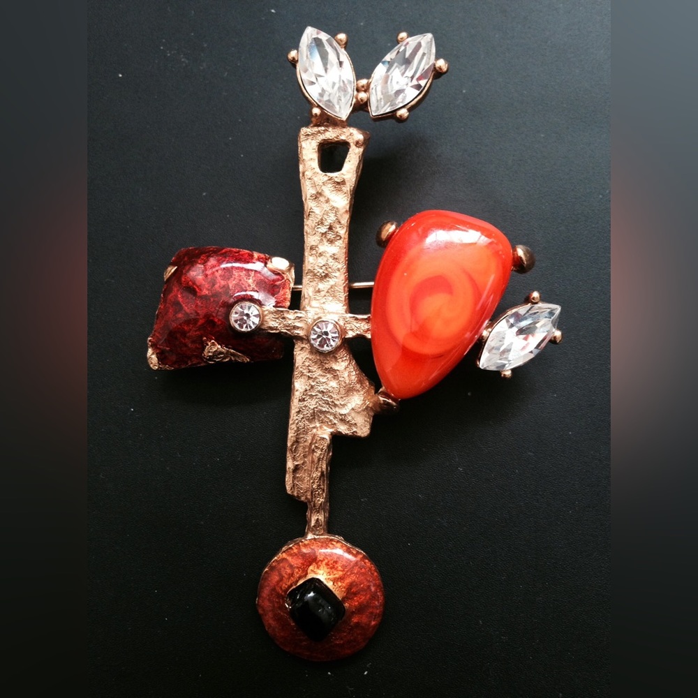 Easter Cross - Vintage Christian Lacroix Cross Pin Brand New!! Very Rare